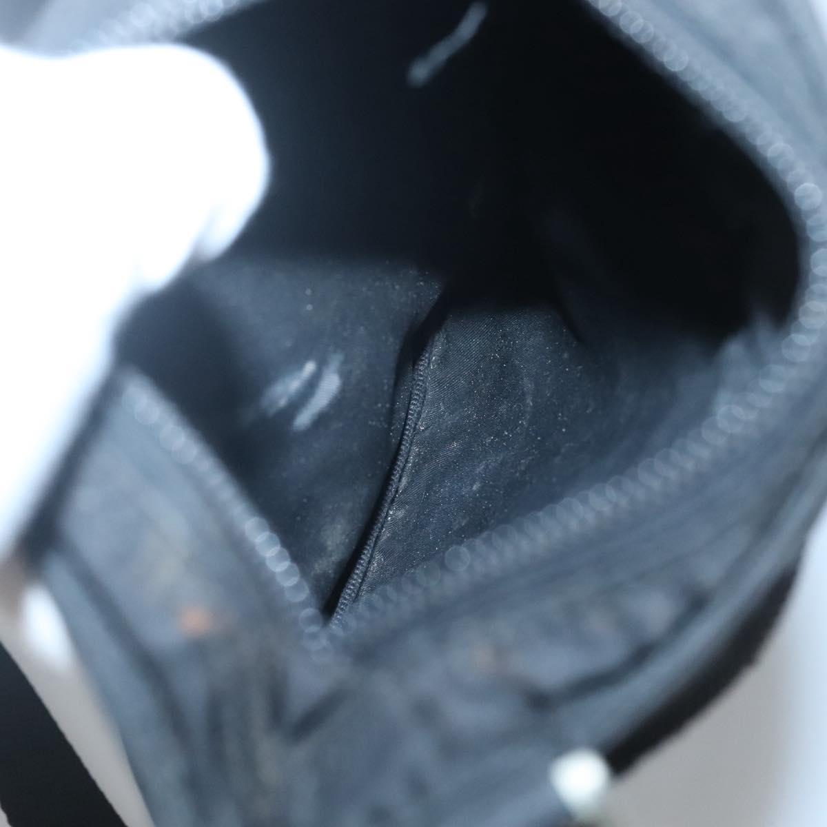 PRADA Shoulder Bag Nylon Black Silver Auth 124290