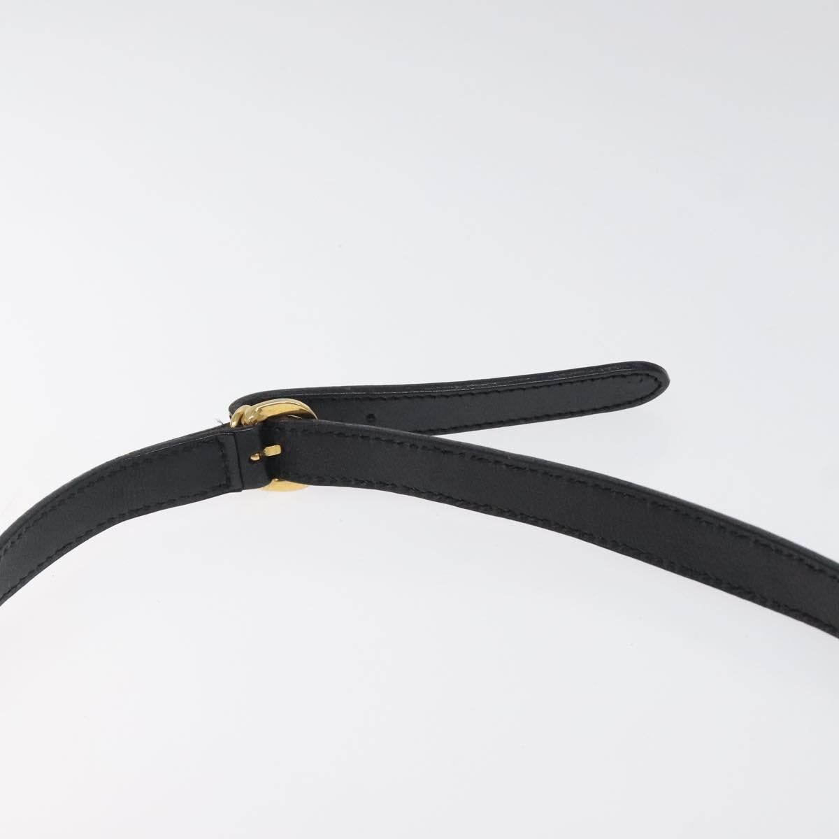 GUCCI Micro GG Canvas Shoulder Bag Black Gold 001 29 0930 Auth 124317