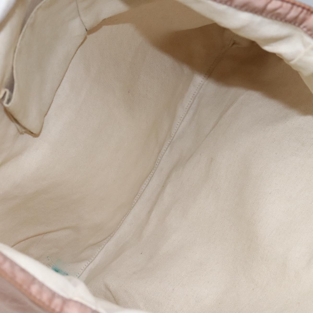 GUCCI GG Canvas Tote Bag Nylon Pink Silver 295252 Auth 124326