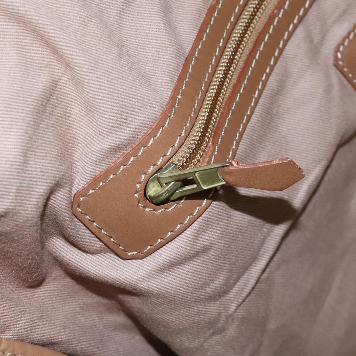 Christian Dior Honeycomb Canvas Boston Bag PVC Black Brown gold Auth 124363