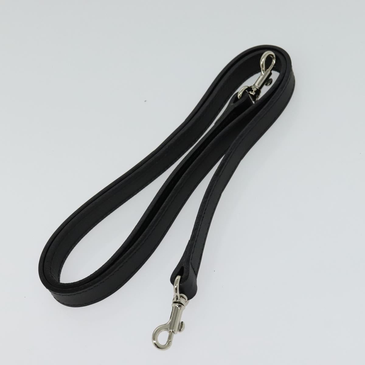 Burberrys Hand Bag Leather 2way Black Silver Auth 124374