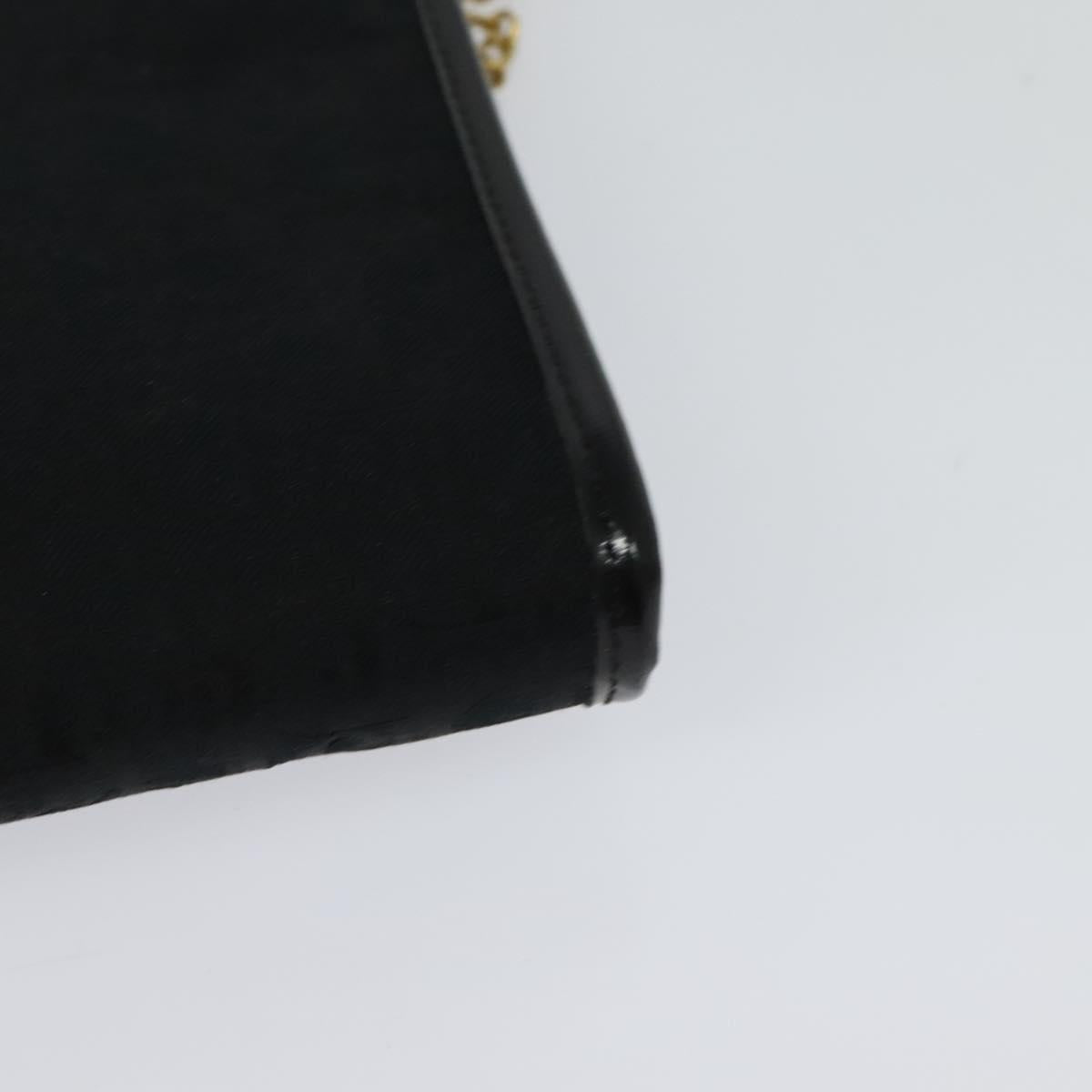 Christian Dior Trotter Canvas Chain Shoulder Bag Brown Gold Auth 124400