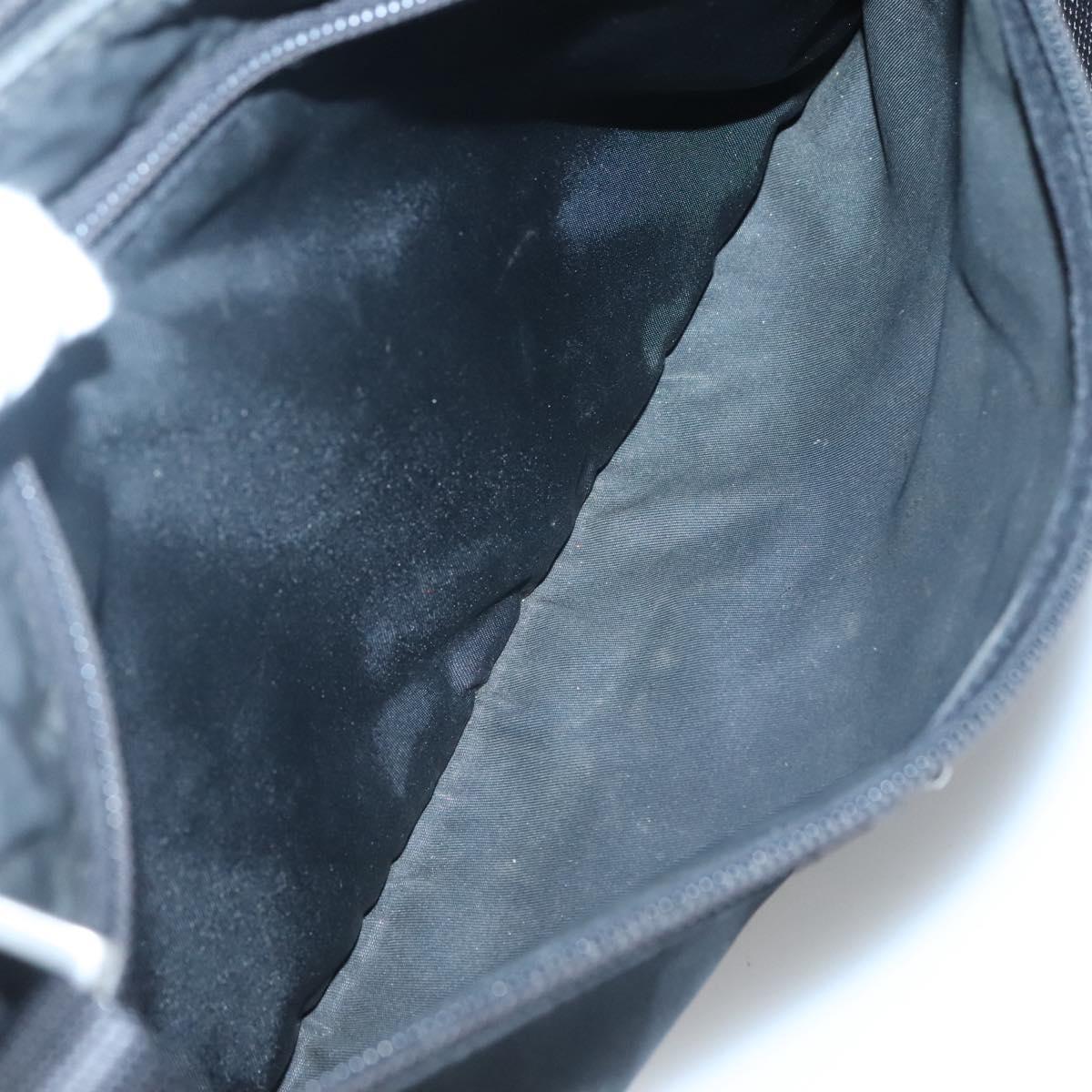 PRADA Shoulder Bag Nylon Black Silver Auth 124420