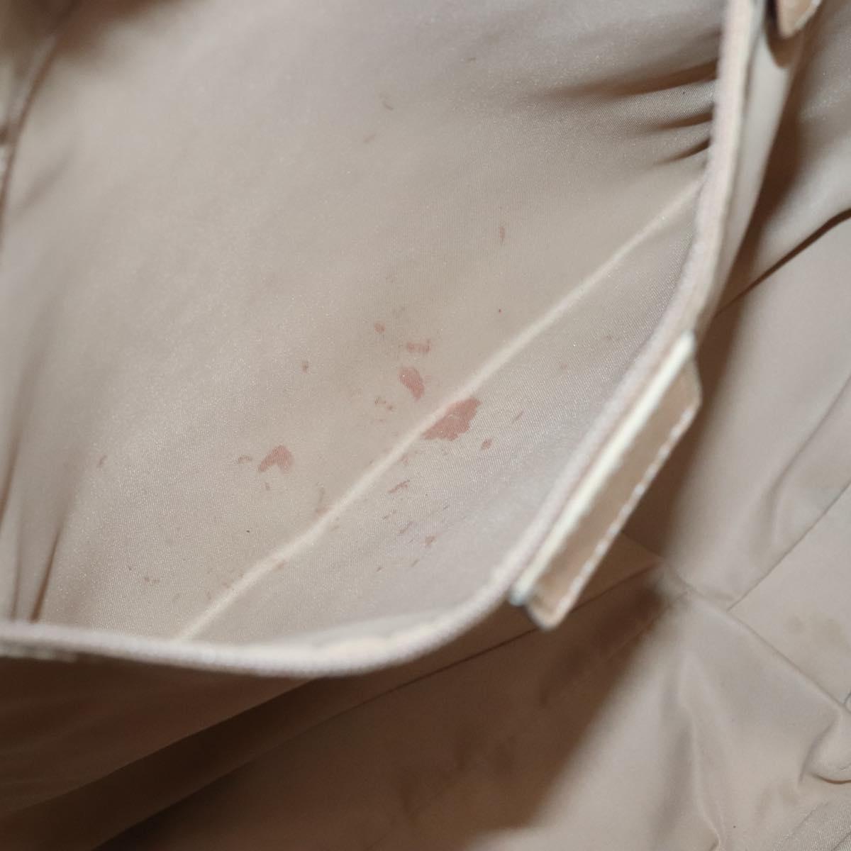 Christian Dior Trotter Canvas Shoulder Bag Beige Gold Auth 124421