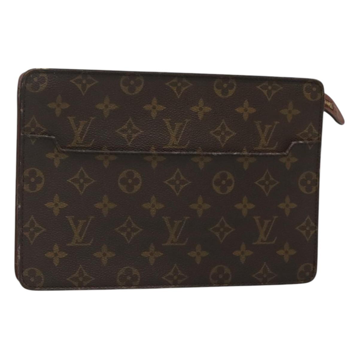 LOUIS VUITTON Monogram Pochette Homme Clutch Bag M51795 LV Auth 124453