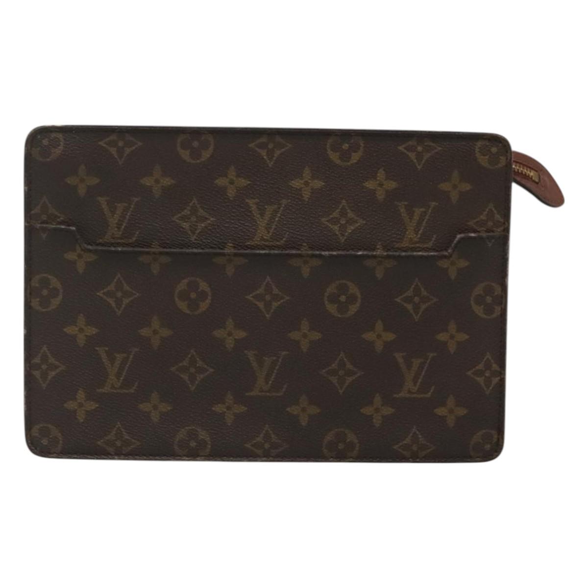 LOUIS VUITTON Monogram Pochette Homme Clutch Bag M51795 LV Auth 124453