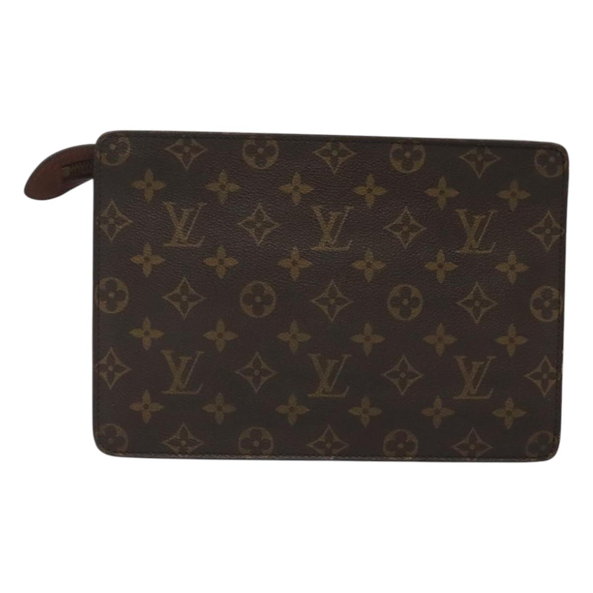 LOUIS VUITTON Monogram Pochette Homme Clutch Bag M51795 LV Auth 124453