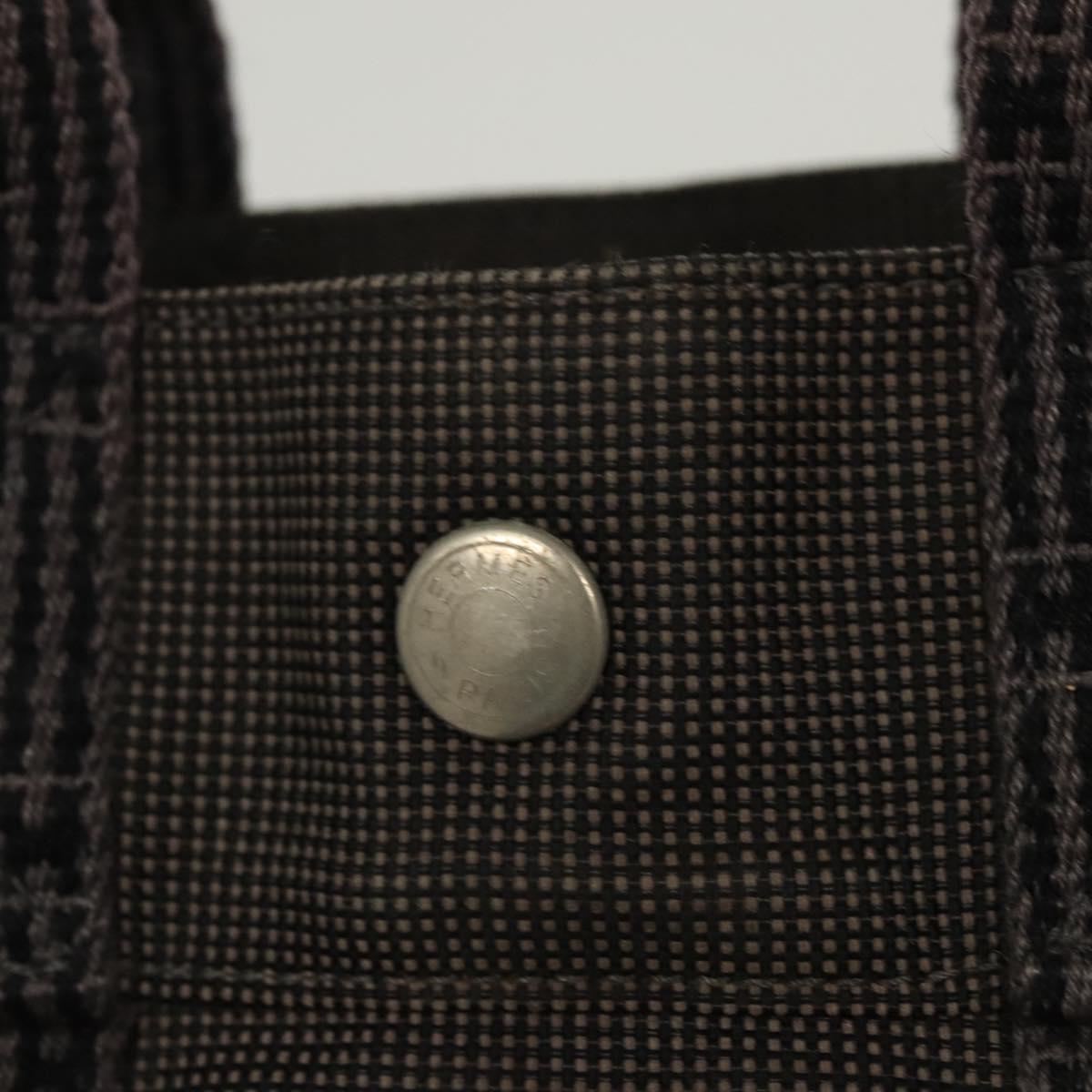 HERMES Her Line PM Tote Bag Canvas Gray Auth 124467