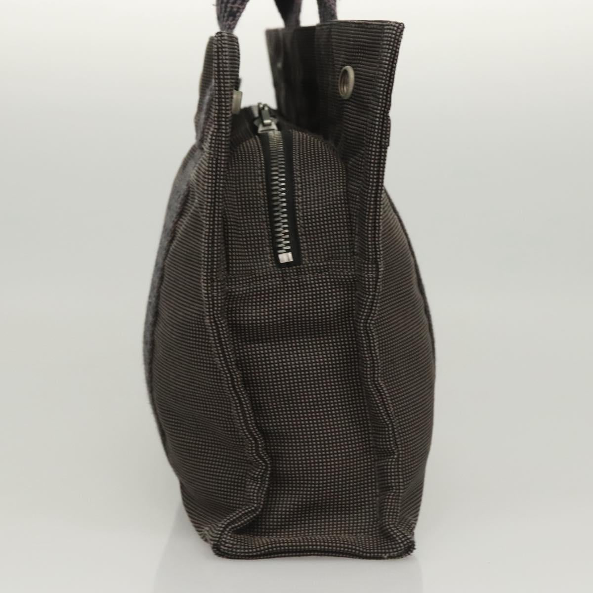 HERMES Her Line PM Tote Bag Canvas Gray Auth 124467