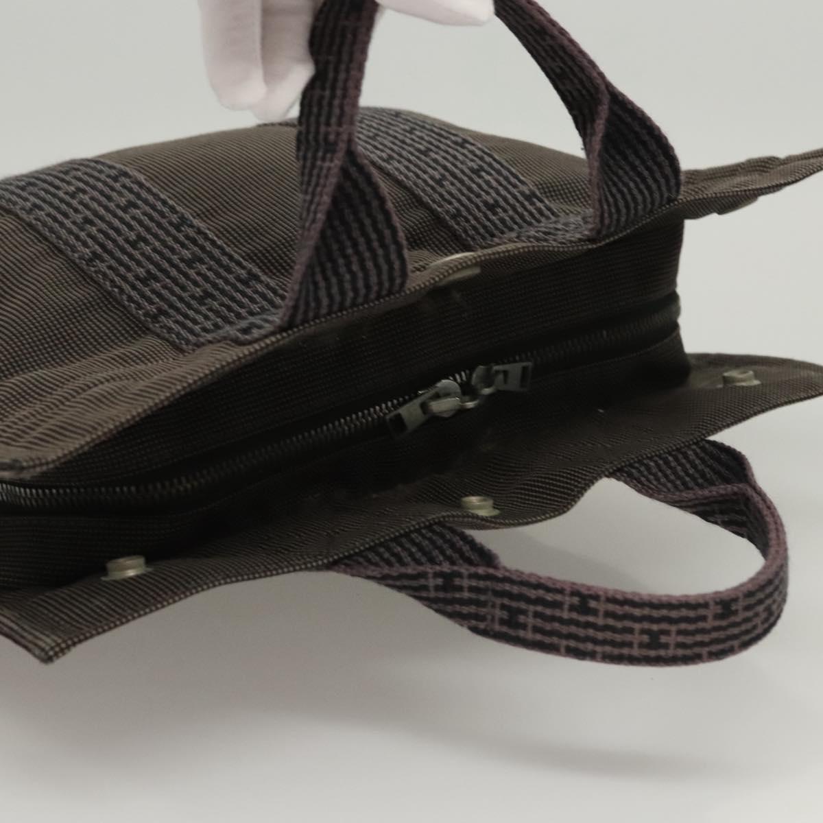 HERMES Her Line PM Tote Bag Canvas Gray Auth 124467