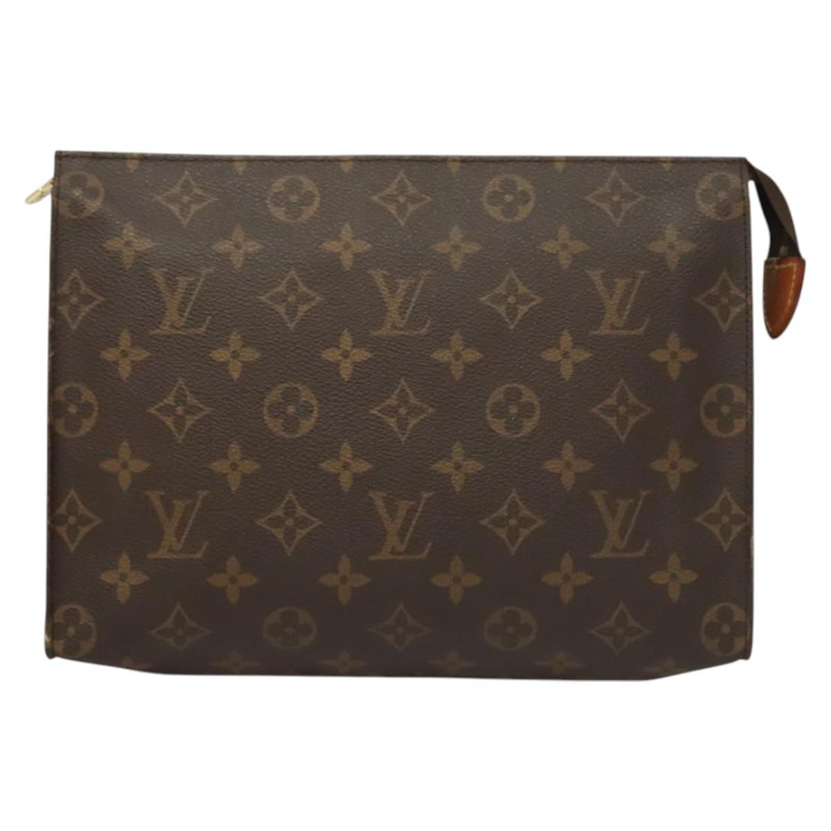 LOUIS VUITTON Monogram Poche Toilette 26 Pouch M47542 LV Auth 124470