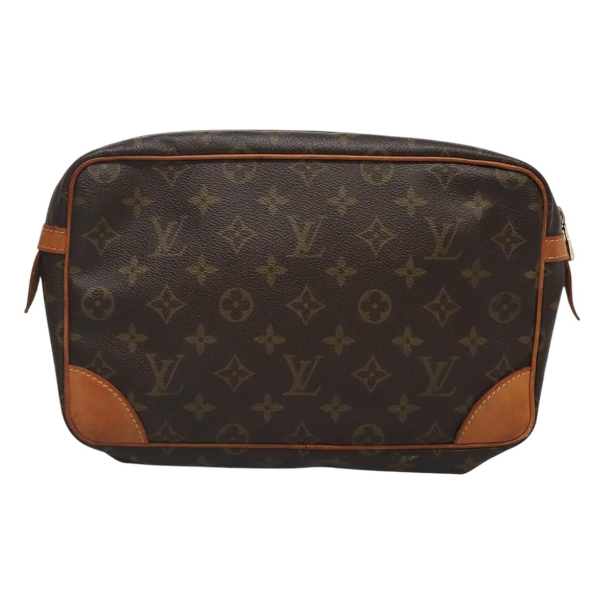 LOUIS VUITTON Monogram Compiegne 28 Clutch Bag M51845 LV Auth 124471