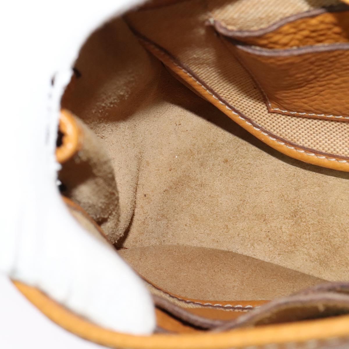 CELINE Hand Bag Leather 2way Yellow Auth 124515