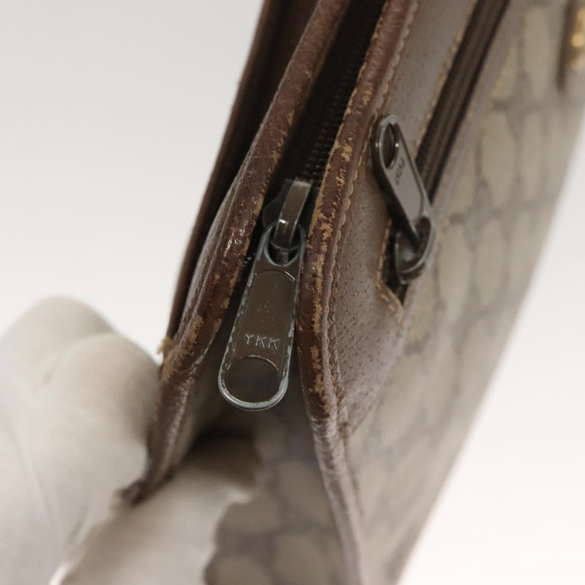 GUCCI GG Supreme Clutch Bag PVC Beige 97 01 037 Auth 124518