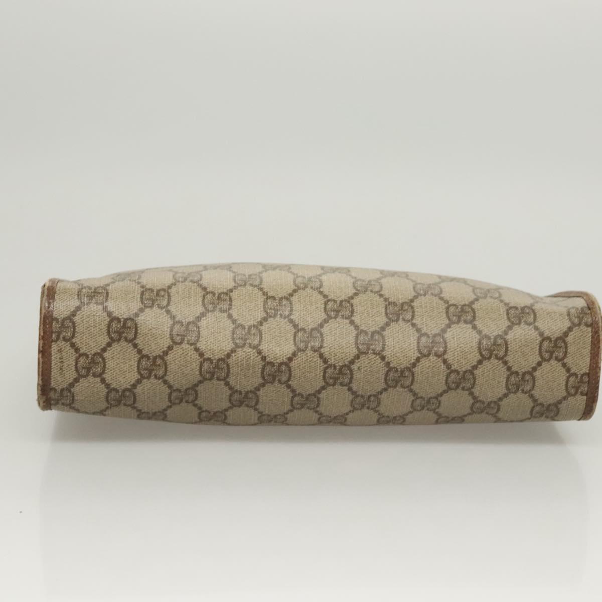 GUCCI GG Supreme Clutch Bag PVC Beige 97 01 037 Auth 124518