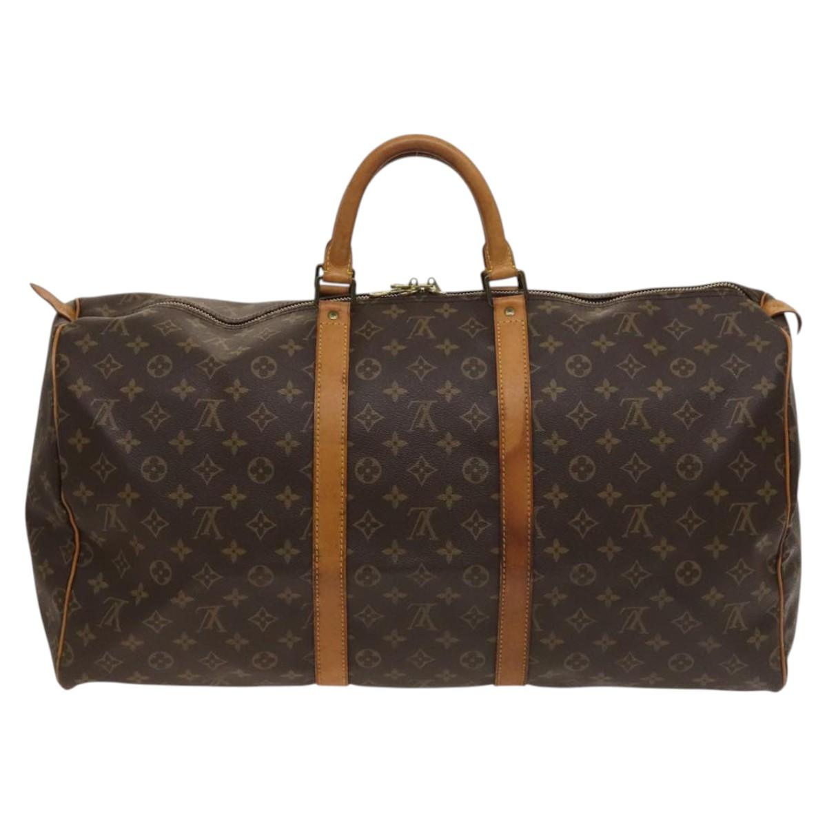 LOUIS VUITTON Monogram Keepall 55 Boston Bag M41424 LV Auth 124531