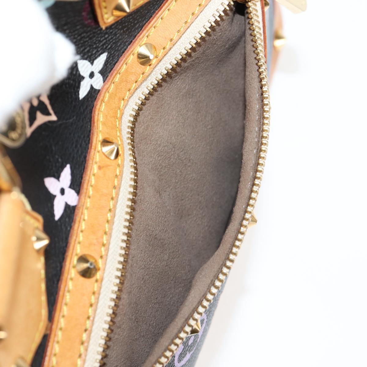 LOUIS VUITTON Monogram Multicolor Alma Hand Bag Black M92646 LV Auth 124549A