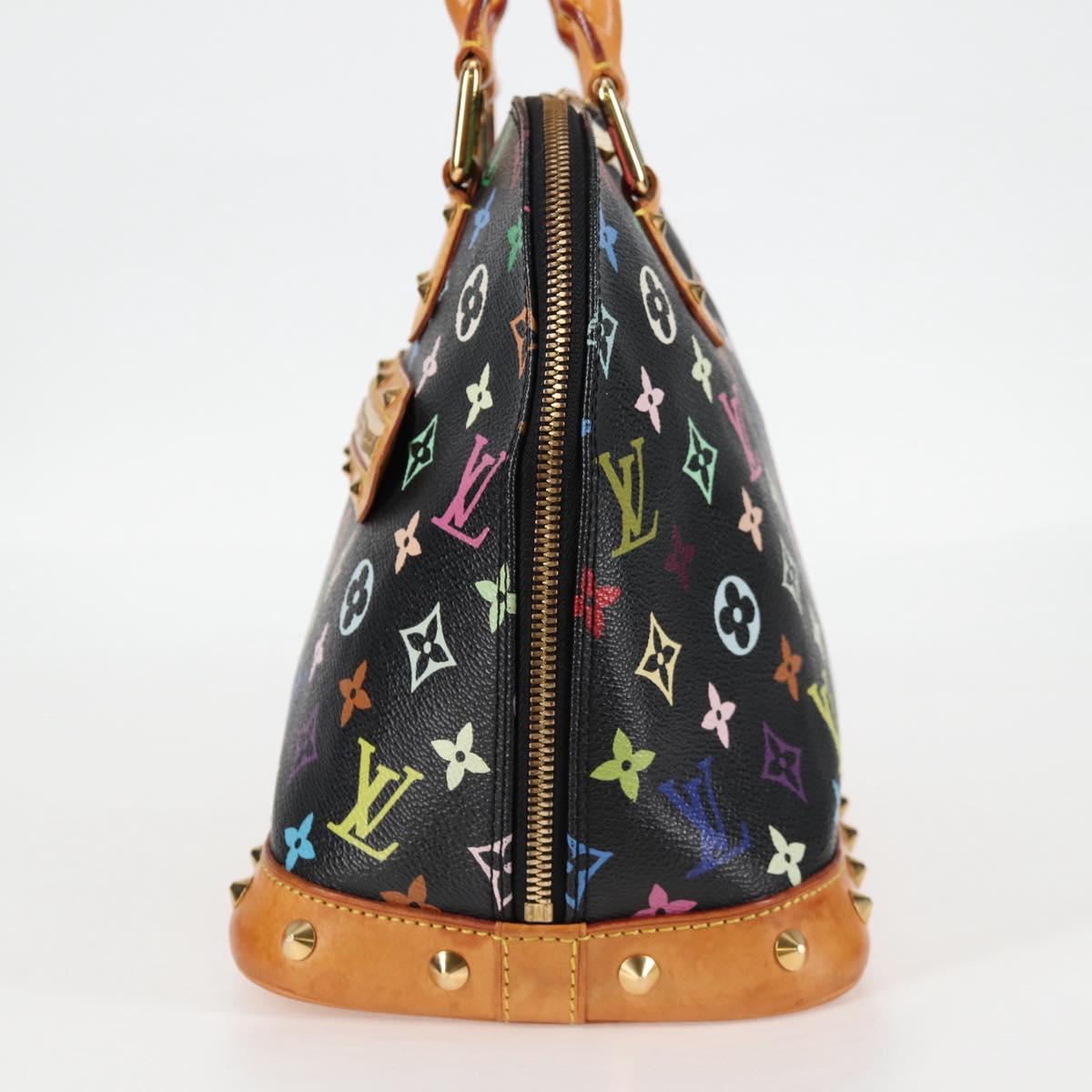 LOUIS VUITTON Monogram Multicolor Alma Hand Bag Black M92646 LV Auth 124549A