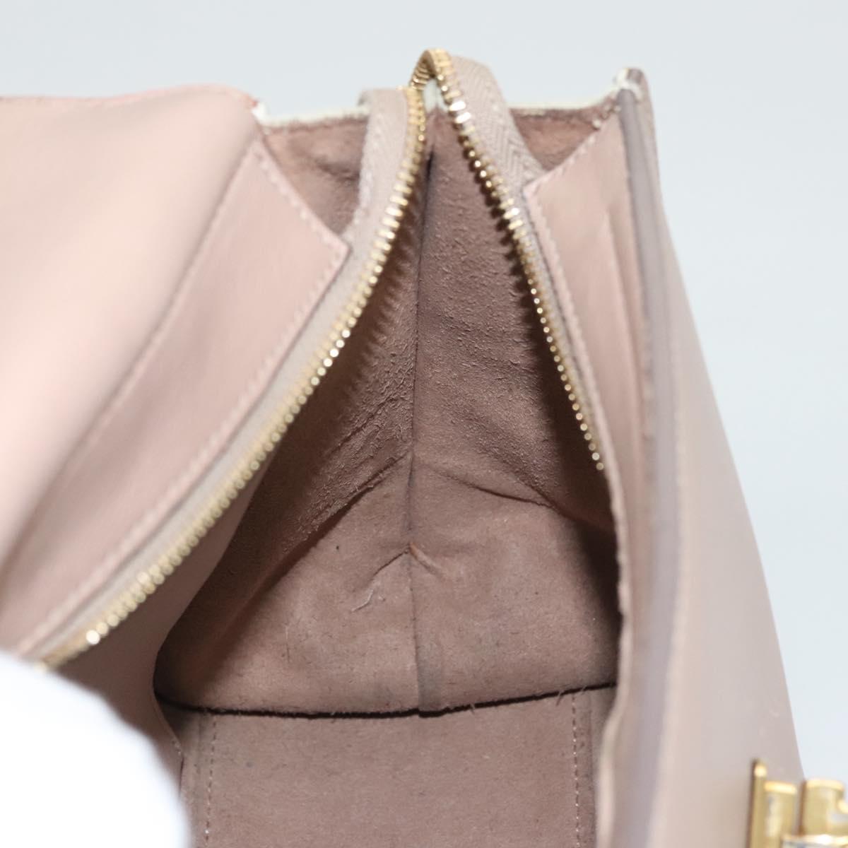Salvatore Ferragamo Gancini Sofia Hand Bag Leather 2way Beige Gold Auth 124618