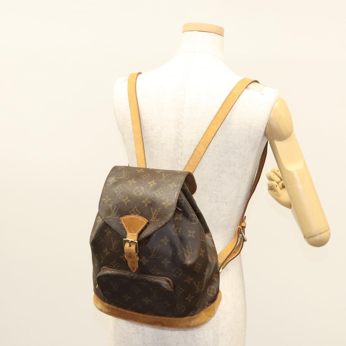 LOUIS VUITTON Monogram Montsouris MM Backpack M51136 LV Auth 124644