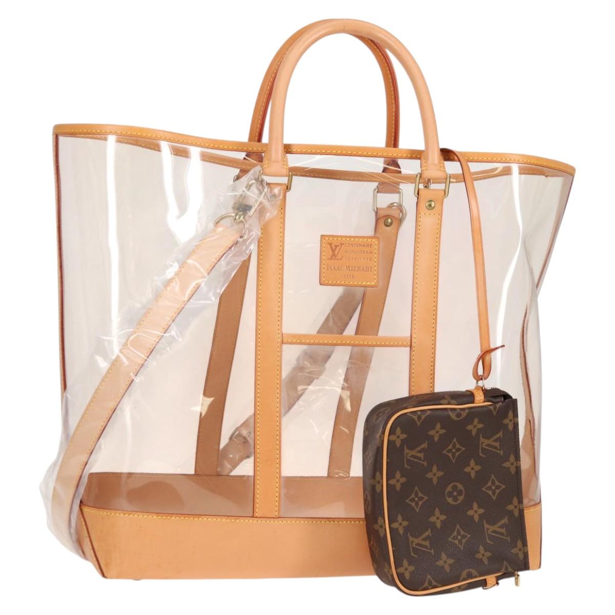 LOUIS VUITTON Isaac Mizrahi Tote Bag Vinyl Leather Clear M99027 Auth 124651SAV
