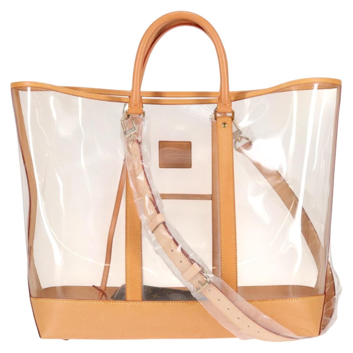 LOUIS VUITTON Isaac Mizrahi Tote Bag Vinyl Leather Clear M99027 Auth 124651SAV