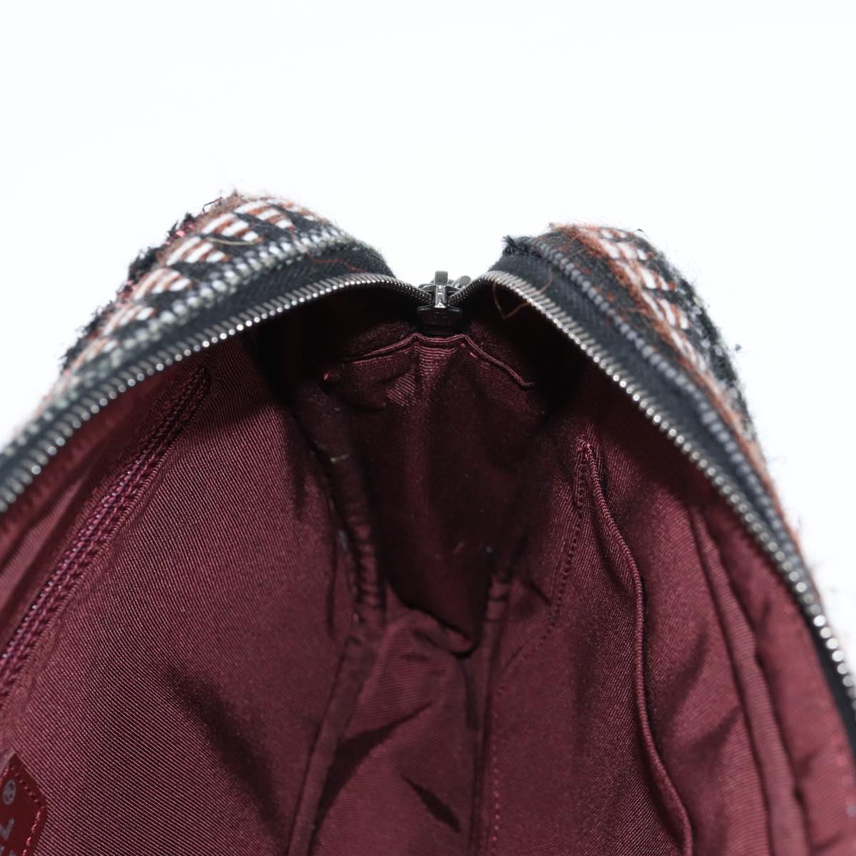 CHANEL Chain Shoulder Bag Tweed Black CC Auth 124656AM