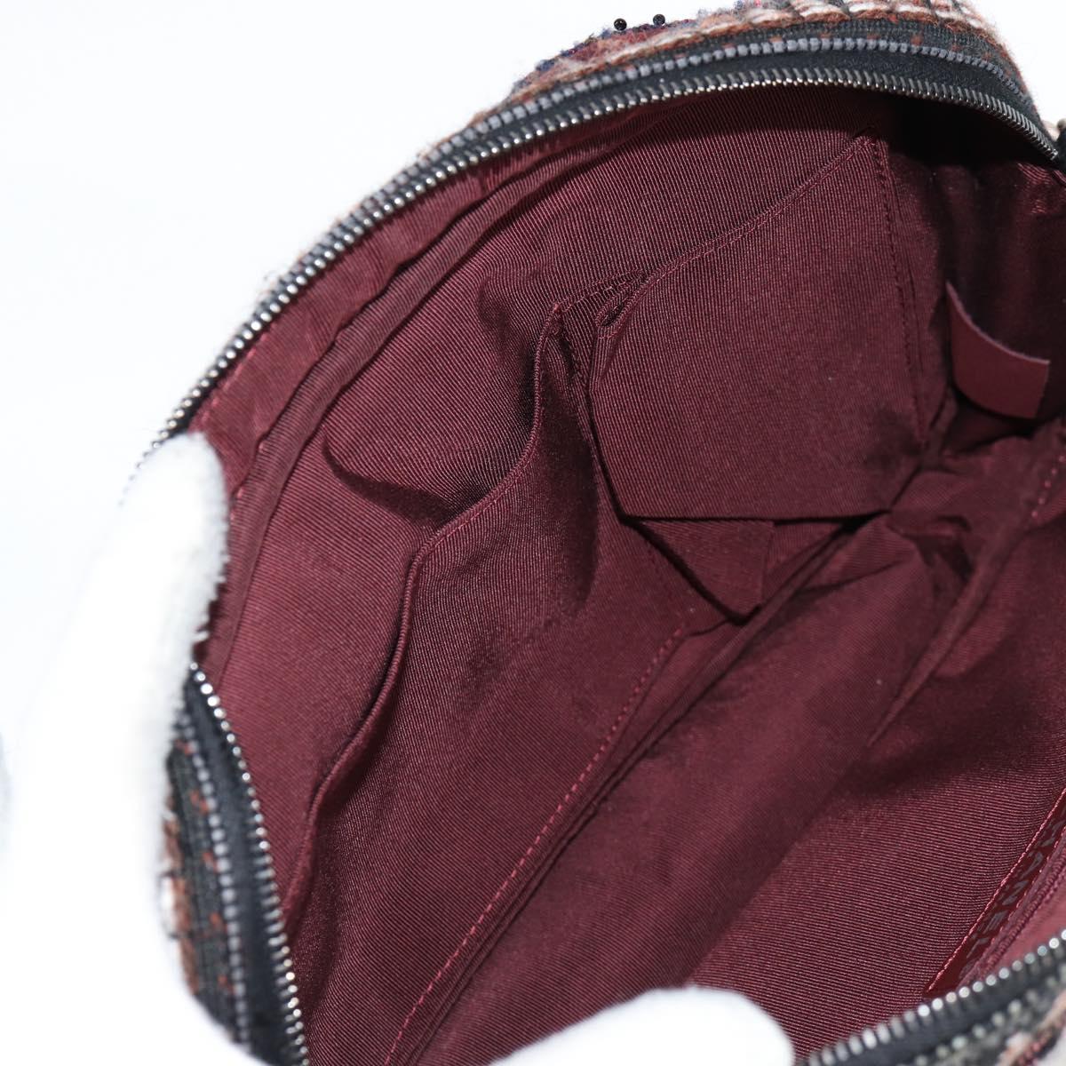 CHANEL Chain Shoulder Bag Tweed Black CC Auth 124656AM