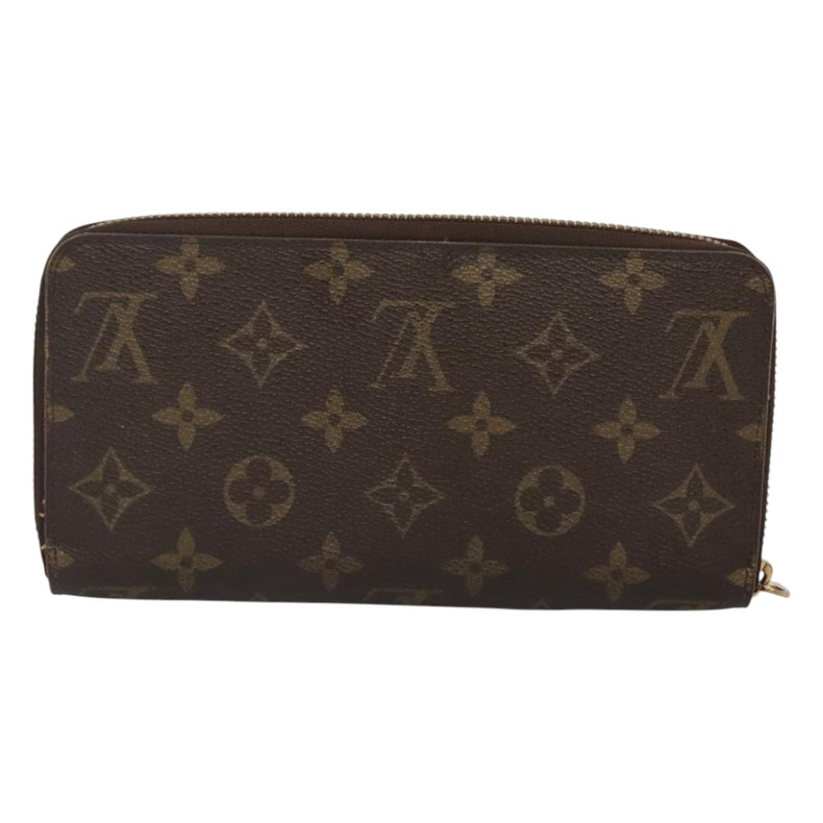 LOUIS VUITTON Monogram V Line Zippy Wallet Grunard Pink M60936 LV Auth 124716