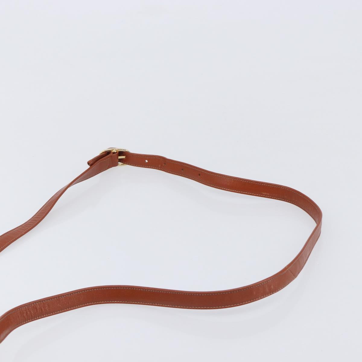 MCM Logogram Vicetos Shoulder Bag PVC Leather 2way Brown Gold Auth 124762A
