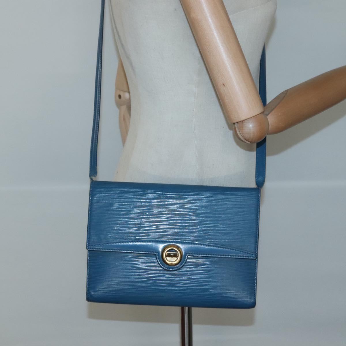 LOUIS VUITTON Epi Pochette Arche Shoulder Bag Blue M52575 LV Auth 124831