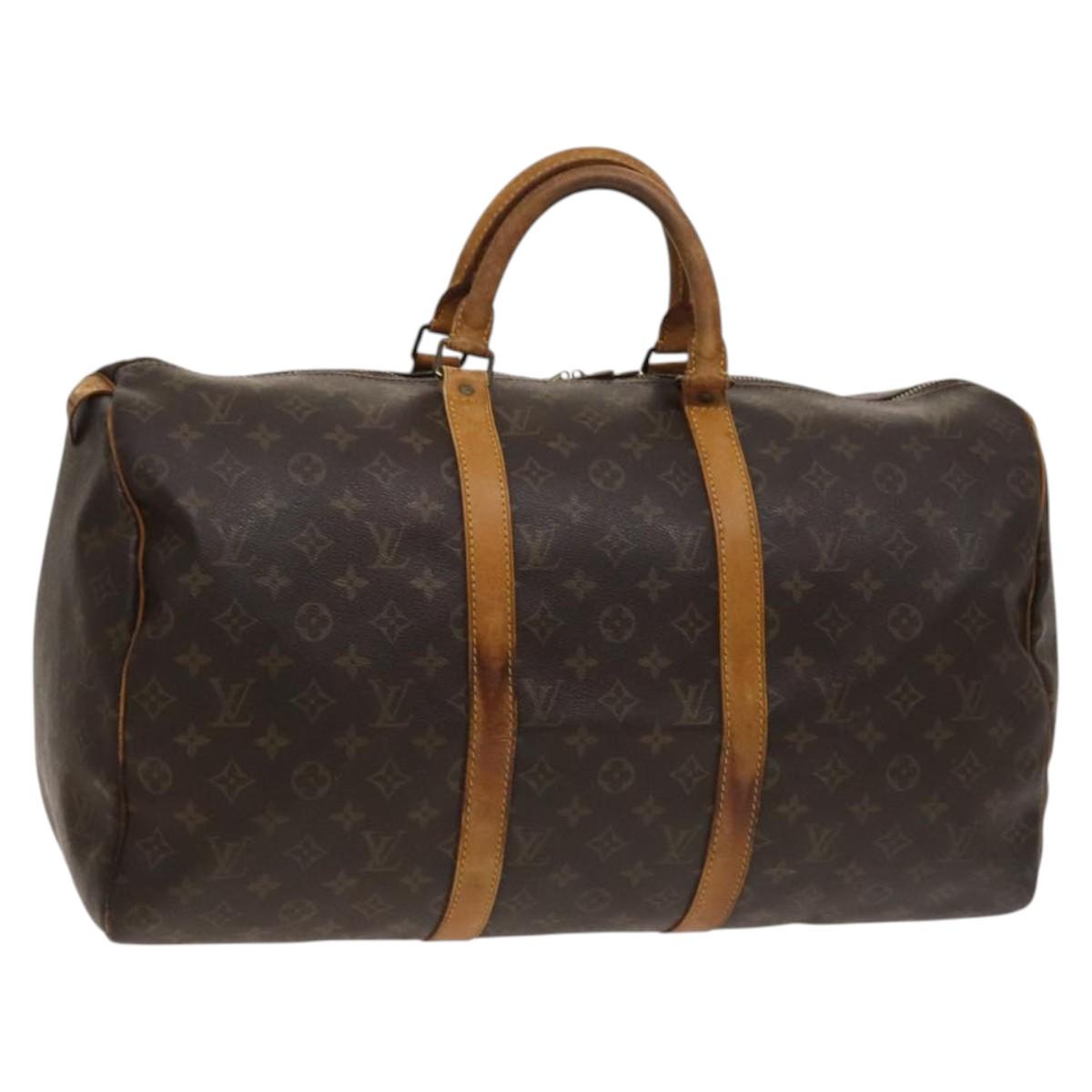 LOUIS VUITTON Monogram Keepall 50 Boston Bag M41426 LV Auth 124845