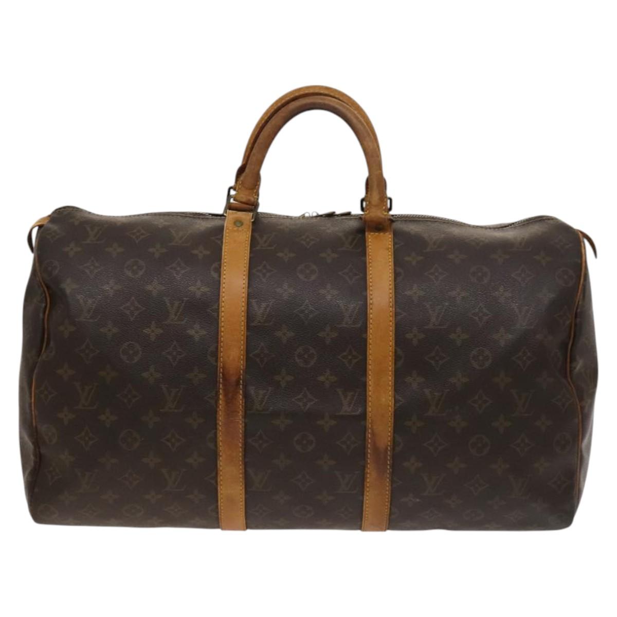 LOUIS VUITTON Monogram Keepall 50 Boston Bag M41426 LV Auth 124845