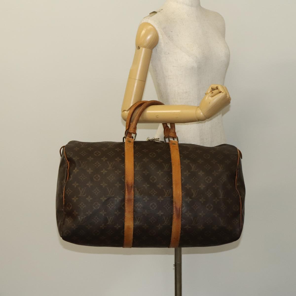 LOUIS VUITTON Monogram Keepall 50 Boston Bag M41426 LV Auth 124845