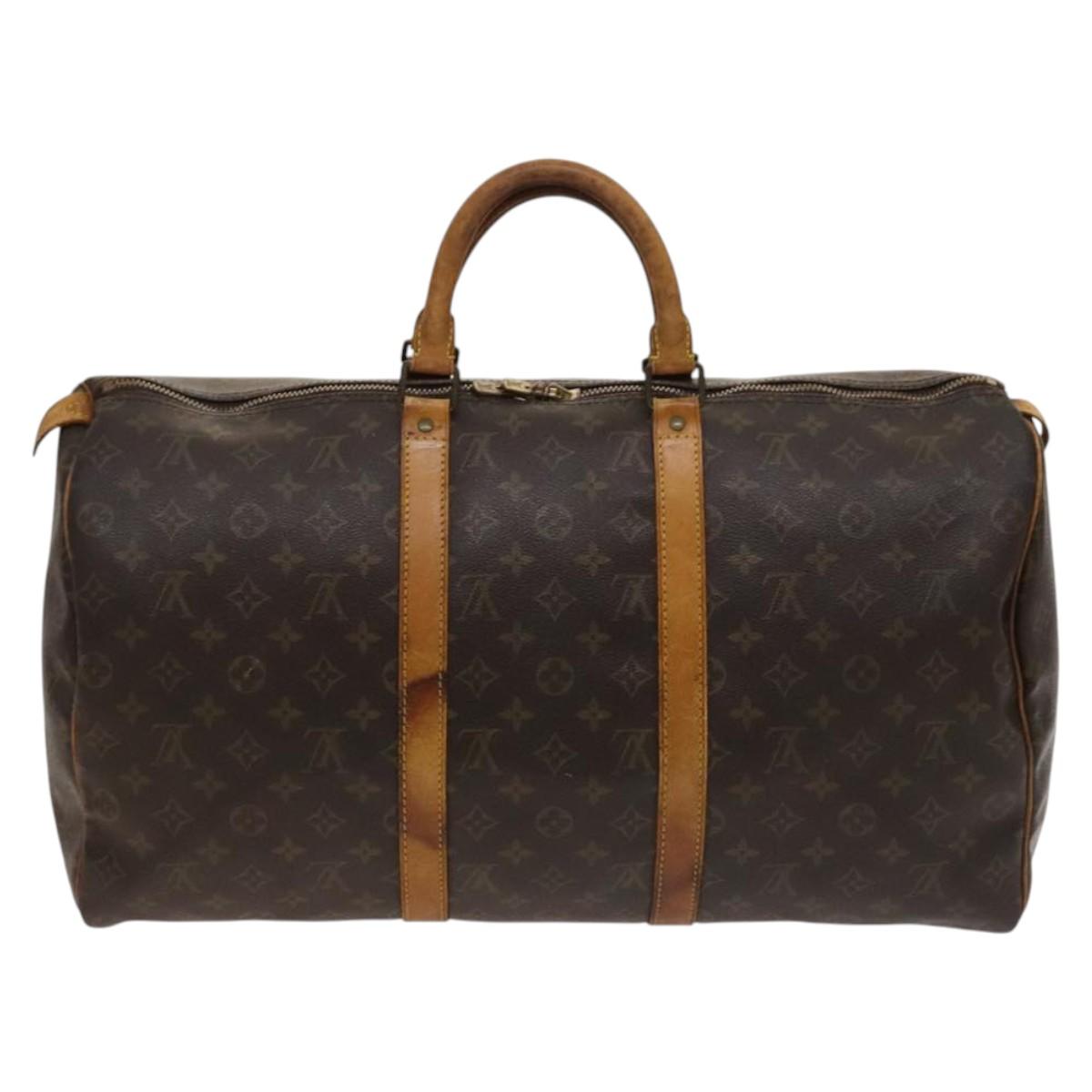 LOUIS VUITTON Monogram Keepall 50 Boston Bag M41426 LV Auth 124845