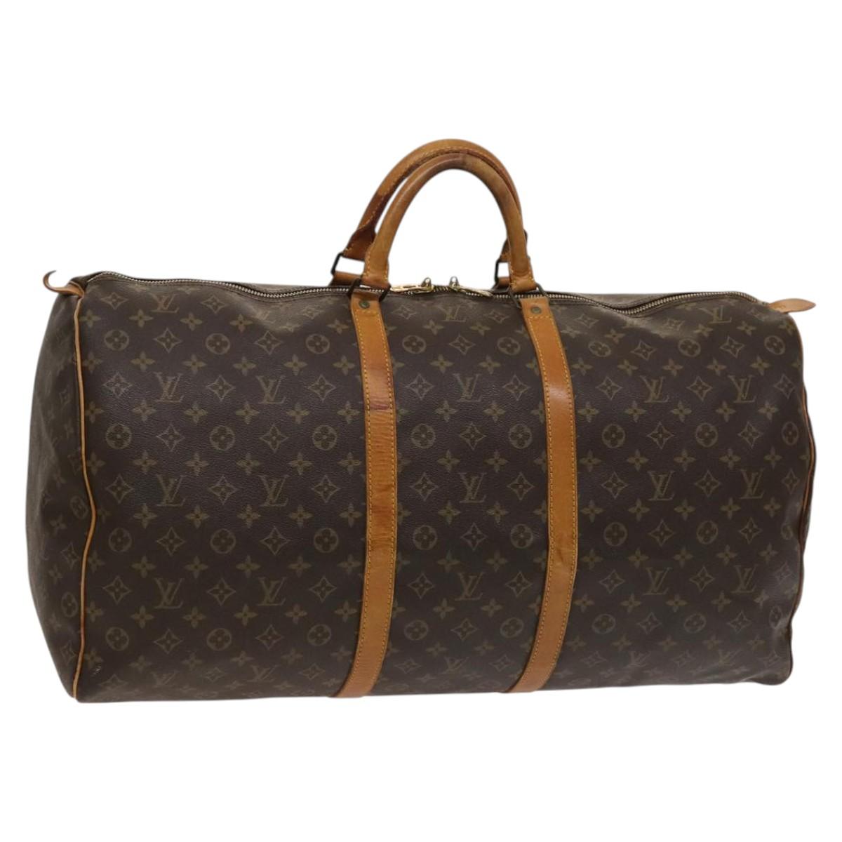 LOUIS VUITTON Monogram Keepall 60 Boston Bag M41422 LV Auth 124850