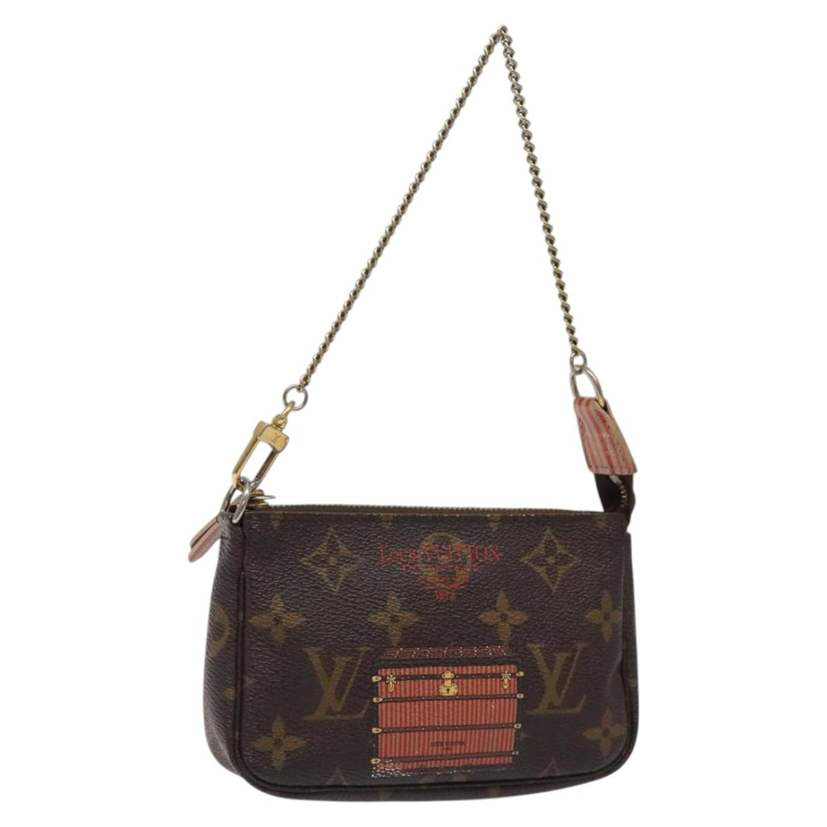 LOUIS VUITTON Monogram Trunk Mini Pochette Accessoires Pouch M60417 Auth 124875