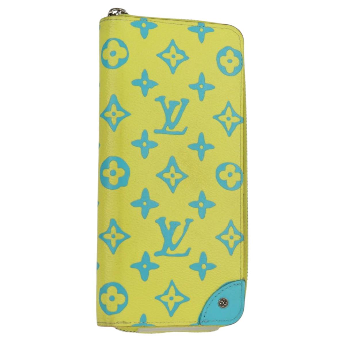 LOUIS VUITTON Playground Zippy Wallet Vertical Wallet Yellow M82005 Auth 124876V