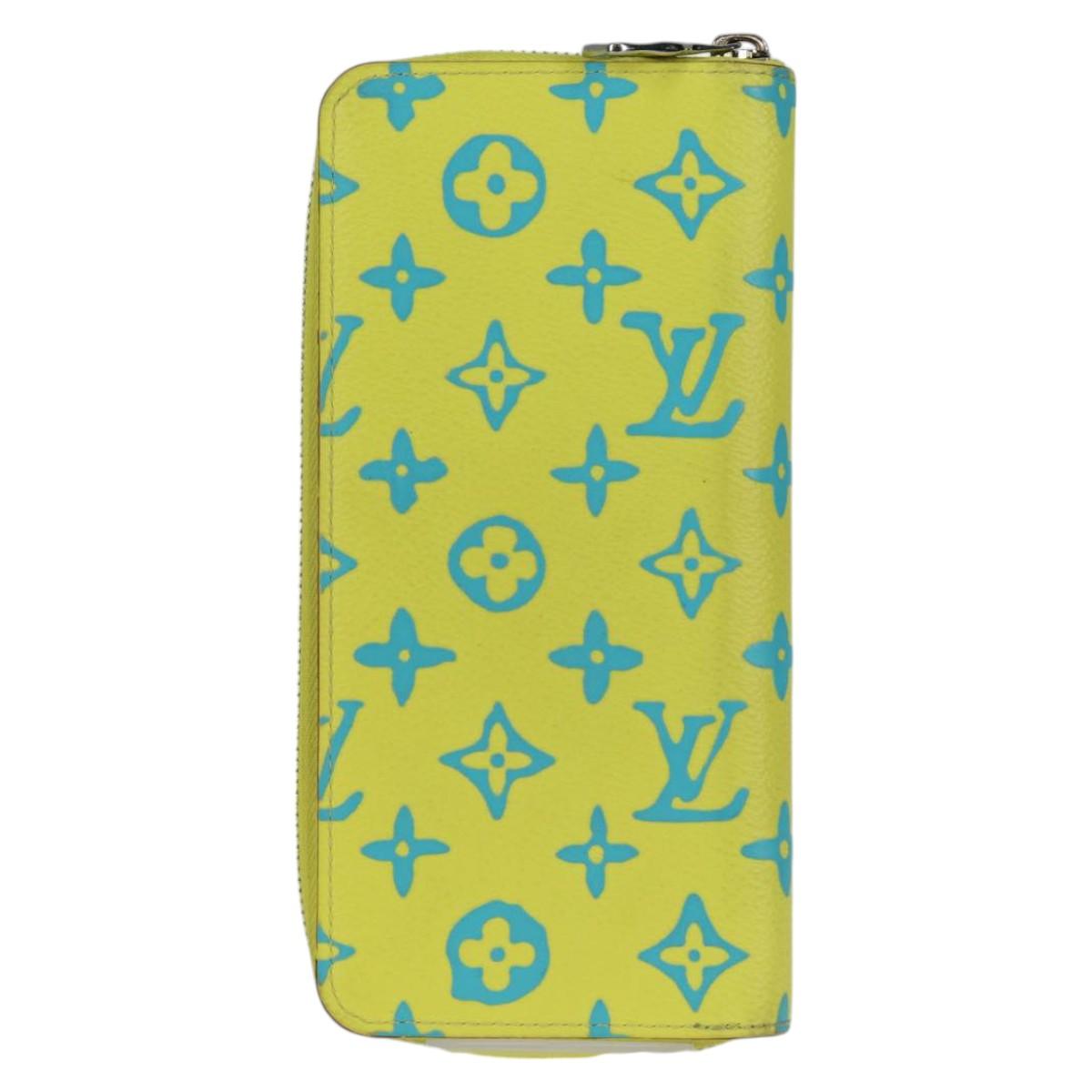 LOUIS VUITTON Playground Zippy Wallet Vertical Wallet Yellow M82005 Auth 124876V