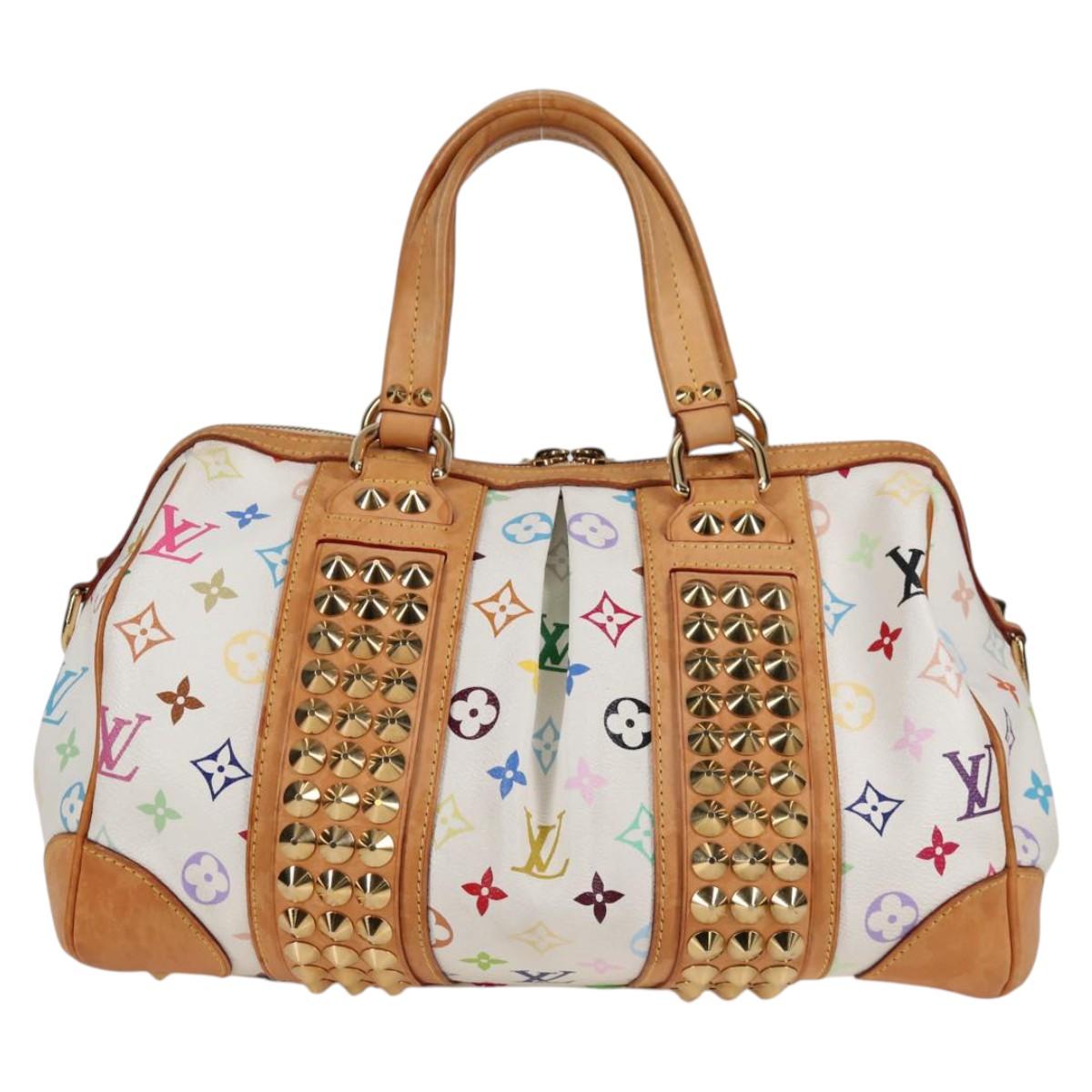 LOUIS VUITTON Monogram Multicolor Courtney MM Bag 2way White M45641 Auth 124887V