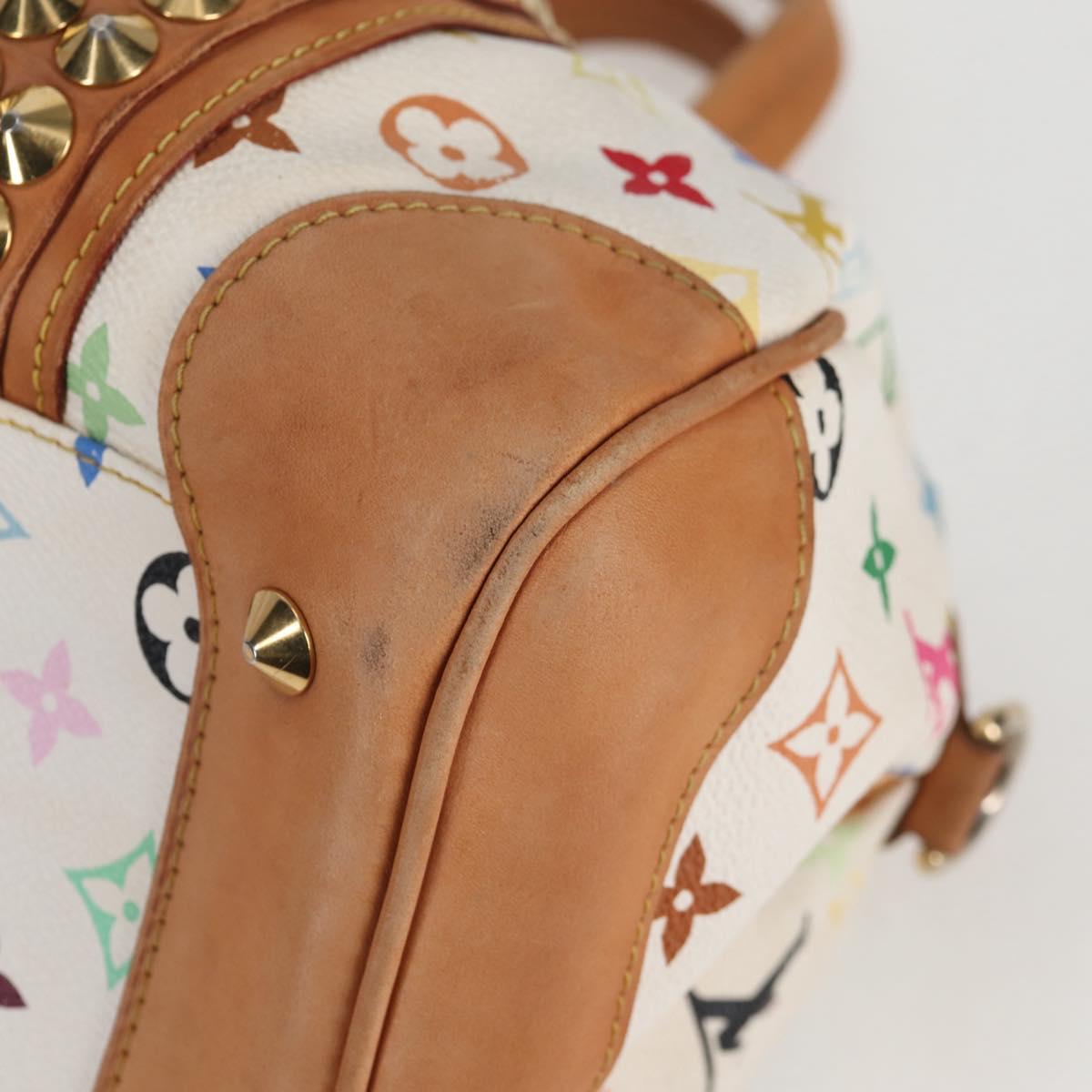 LOUIS VUITTON Monogram Multicolor Courtney MM Bag 2way White M45641 Auth 124888