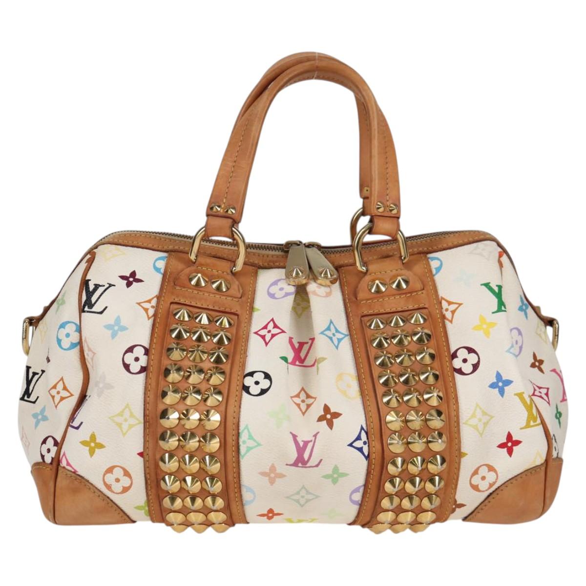 LOUIS VUITTON Monogram Multicolor Courtney MM Bag 2way White M45641 Auth 124888