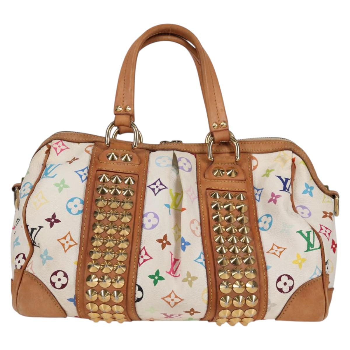 LOUIS VUITTON Monogram Multicolor Courtney MM Bag 2way White M45641 Auth 124888