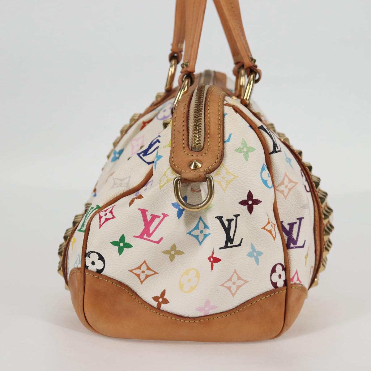 LOUIS VUITTON Monogram Multicolor Courtney MM Bag 2way White M45641 Auth 124888