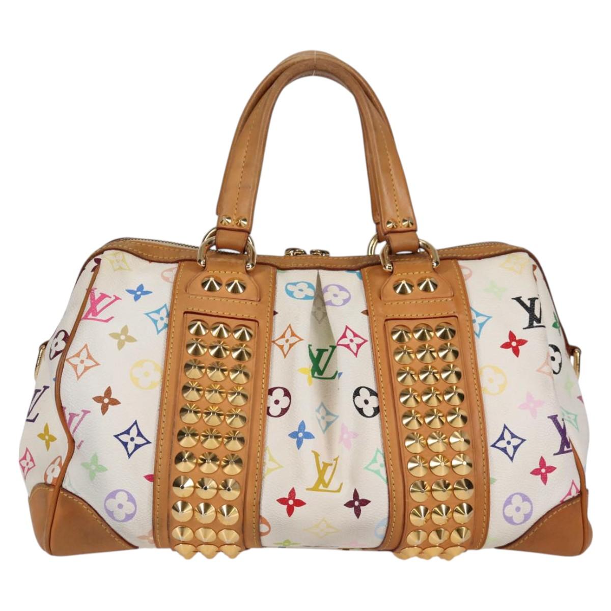 LOUIS VUITTON Monogram Multicolor Courtney MM Bag 2way White M45641 Auth 124889V