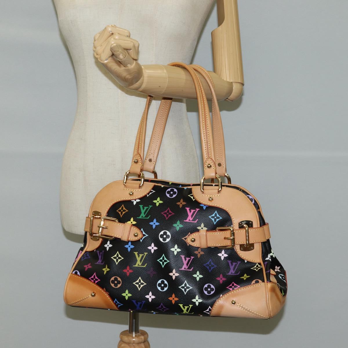 LOUIS VUITTON Monogram Multicolor Claudia Hand Bag Black M40194 LV Auth 124894SAV