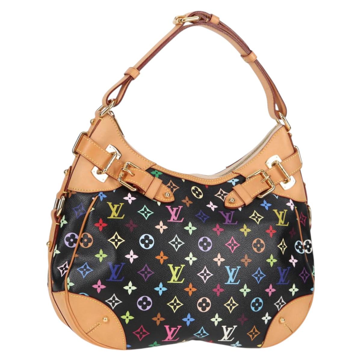 LOUIS VUITTON Monogram Multicolor Greta Shoulder Bag Black M40196 Auth 124895AV