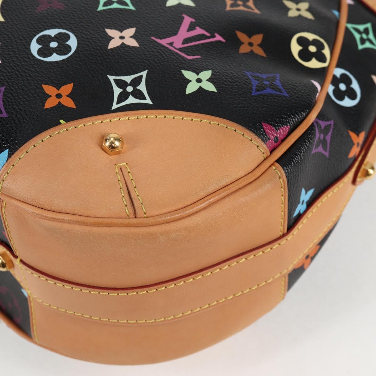 LOUIS VUITTON Monogram Multicolor Greta Shoulder Bag Black M40196 Auth 124895SAV