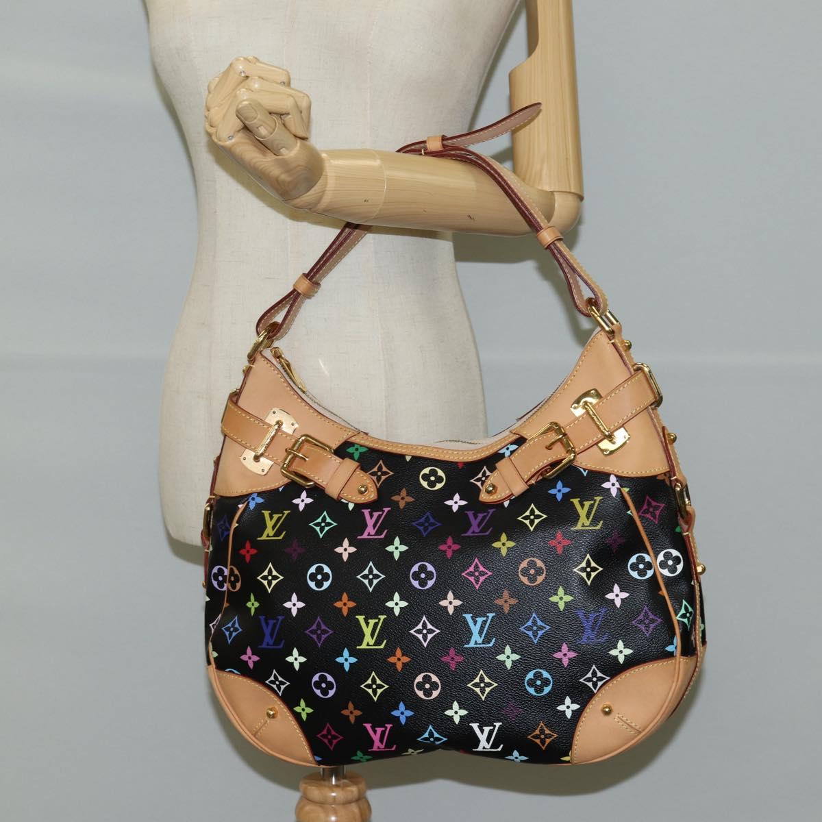 LOUIS VUITTON Monogram Multicolor Greta Shoulder Bag Black M40196 Auth 124895SAV