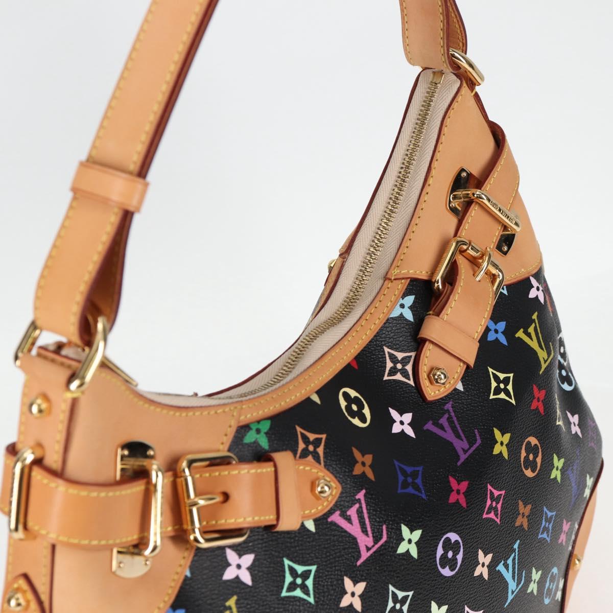 LOUIS VUITTON Monogram Multicolor Greta Shoulder Bag Black M40196 Auth 124895SAV